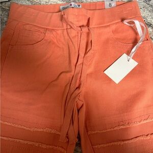 Orange Tie-Waist Pants